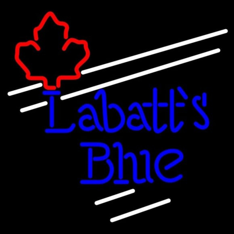 Labatt Blue Maple Leaf White Border Beer Sign Neontábla