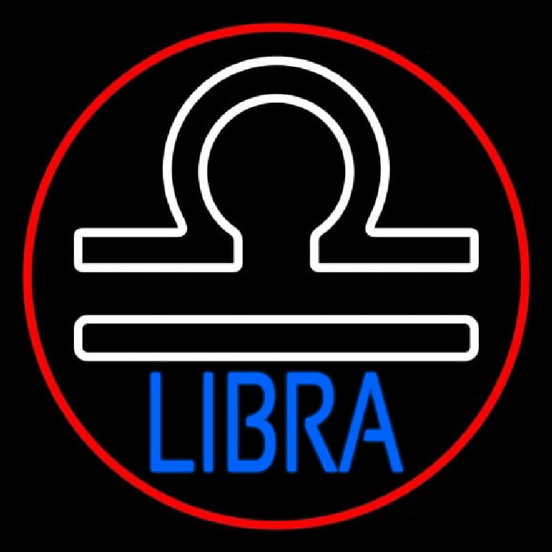 Libra Zodiac Border Red Neontábla