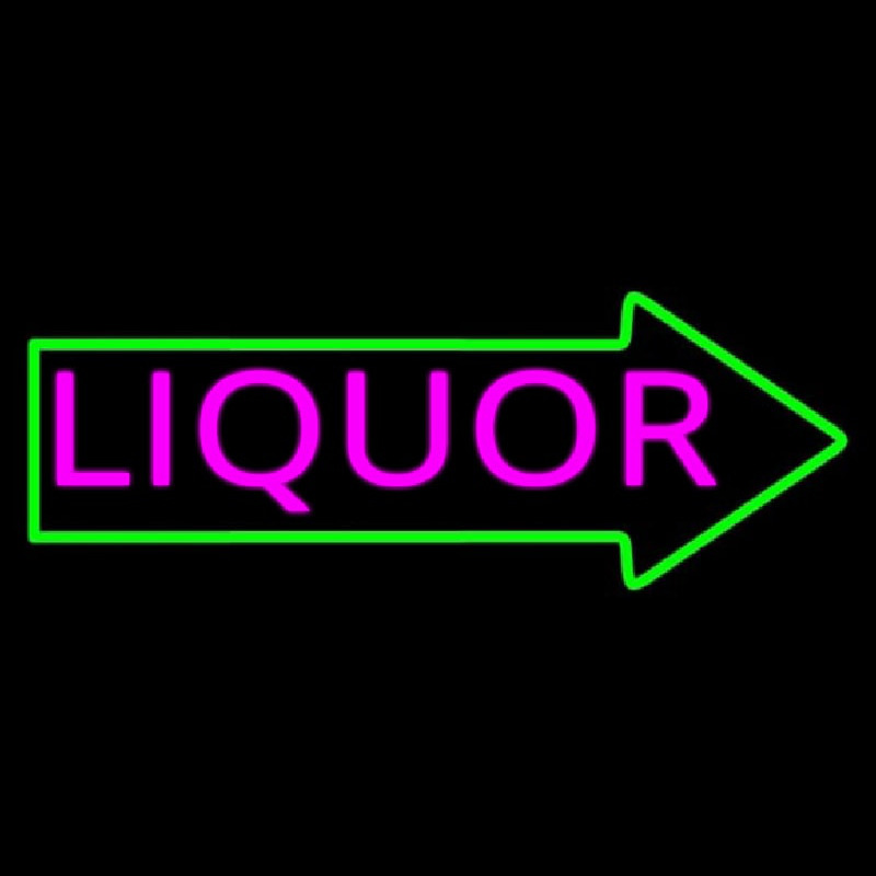 Liquor With Arrow Neontábla