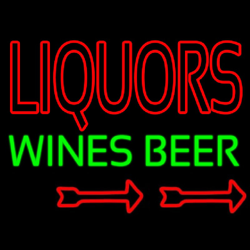 Liquors Wines Beer Neontábla