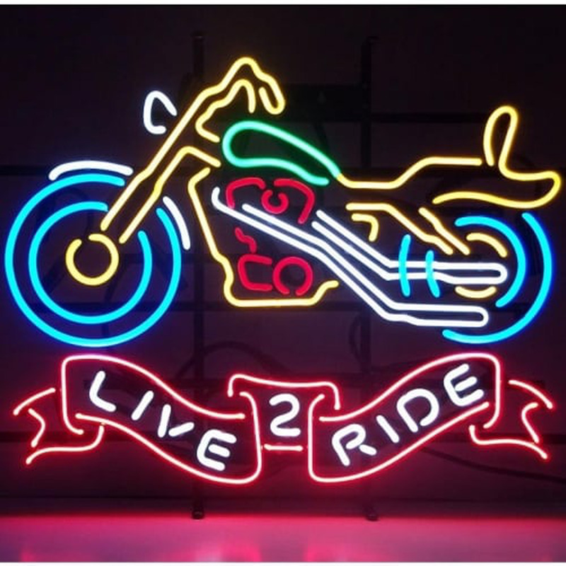 Live 2 Ride Motorcycle Neontábla