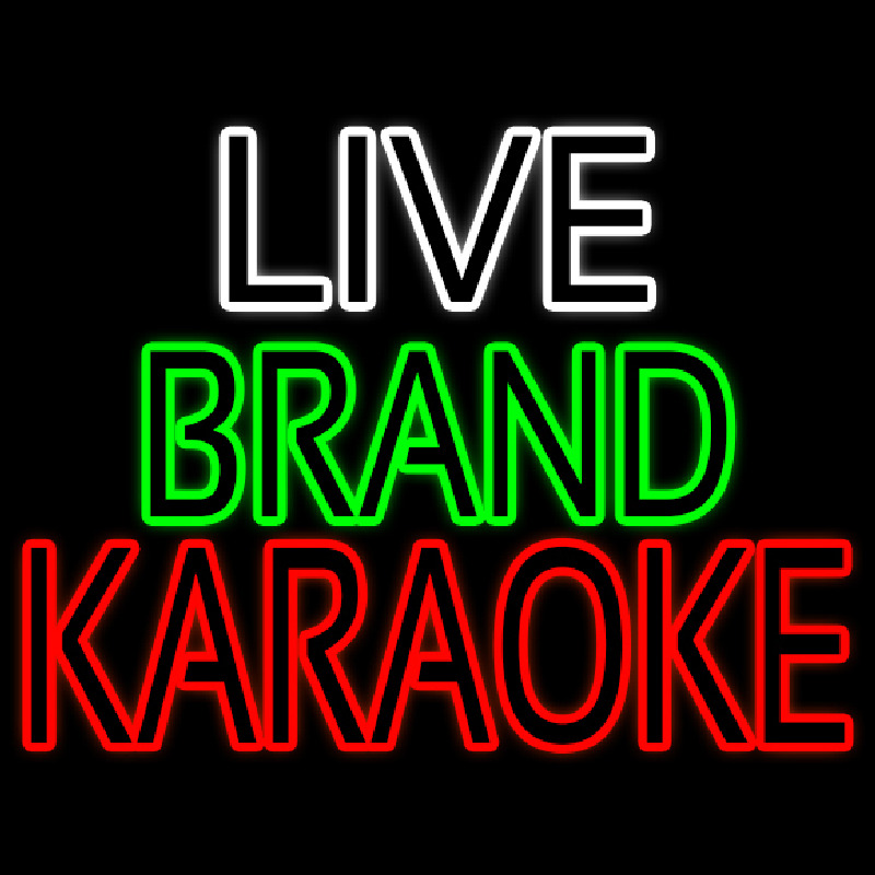 Live Band Karaoke Neontábla