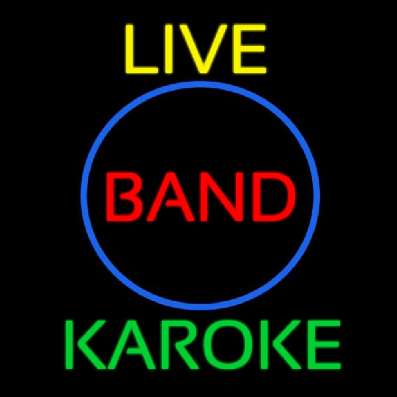 Live Band Karaoke Neontábla