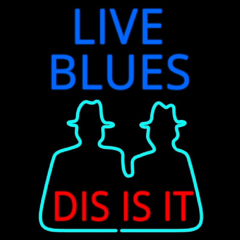 Live Blues Dis Is It Neontábla