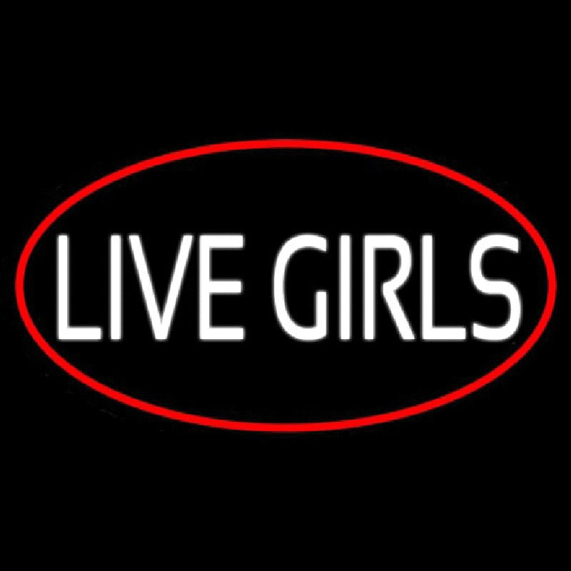 Live Girls With Red Border Neontábla