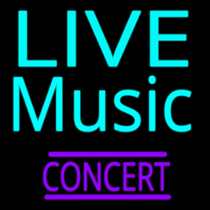 Live Music Concert Neontábla