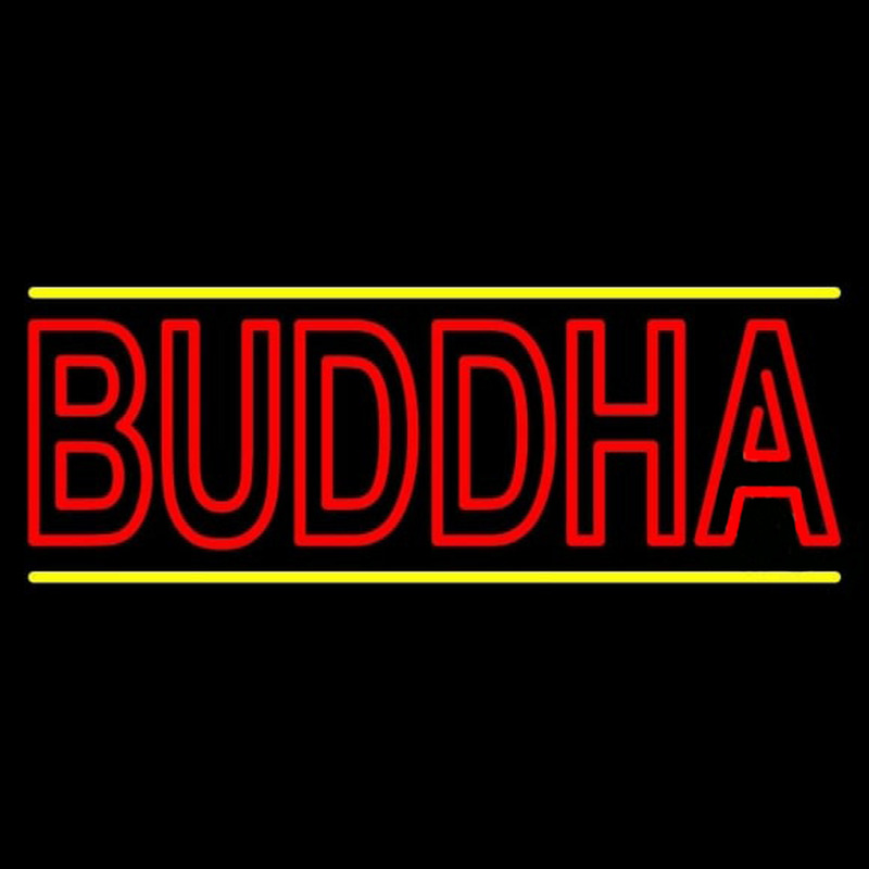 Lord Buddha With Lines Neontábla