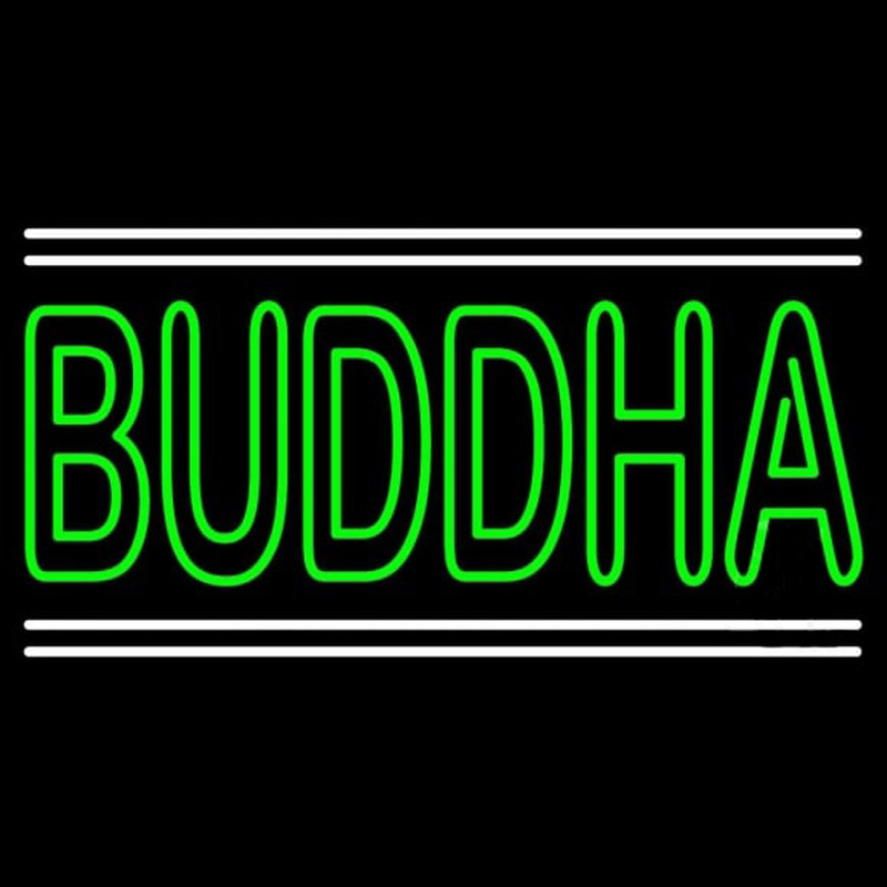 Lord Buddha With White Line Neontábla