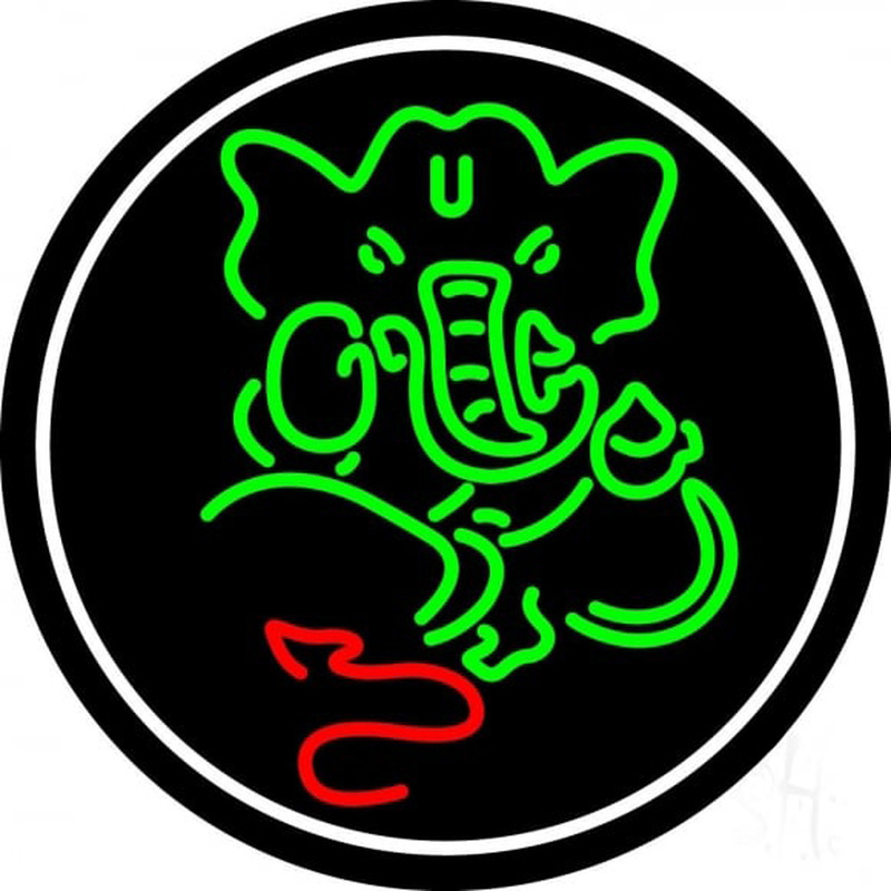 Lord Ganesha With Border Neontábla