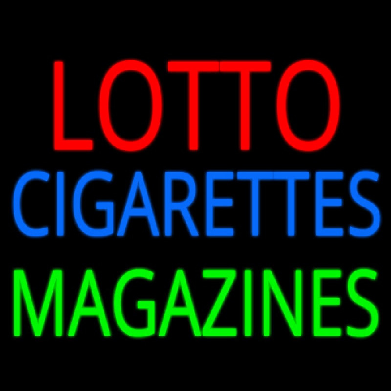 Lotto Cigarettes Magazines Neontábla