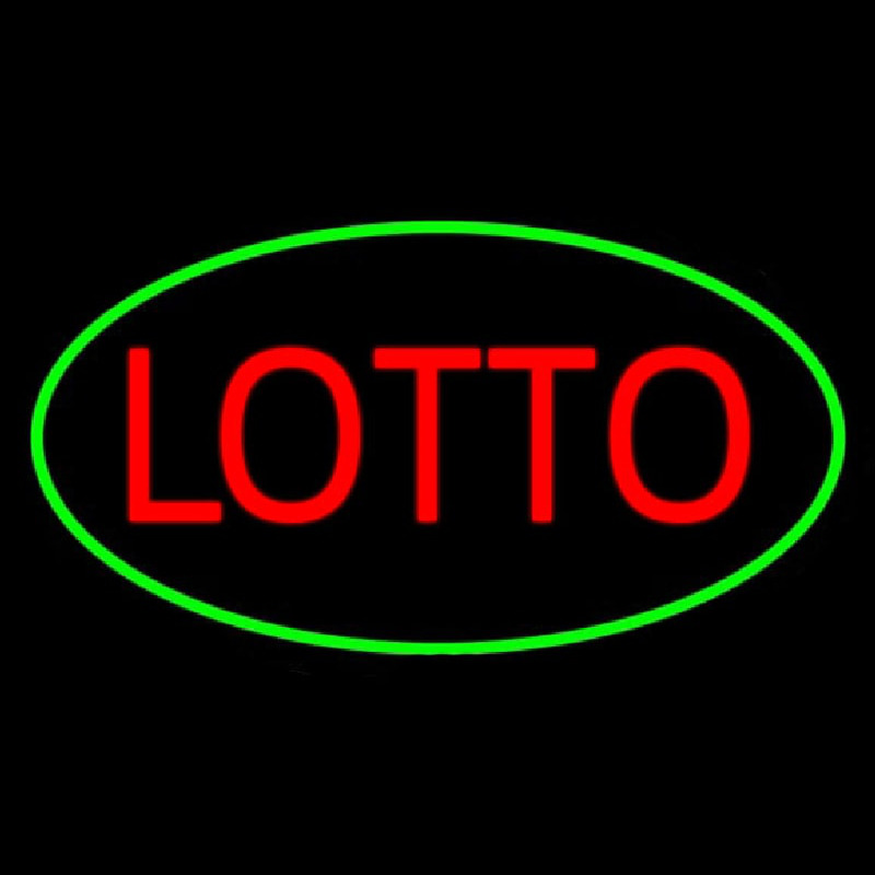 Lotto Oval Green Neontábla