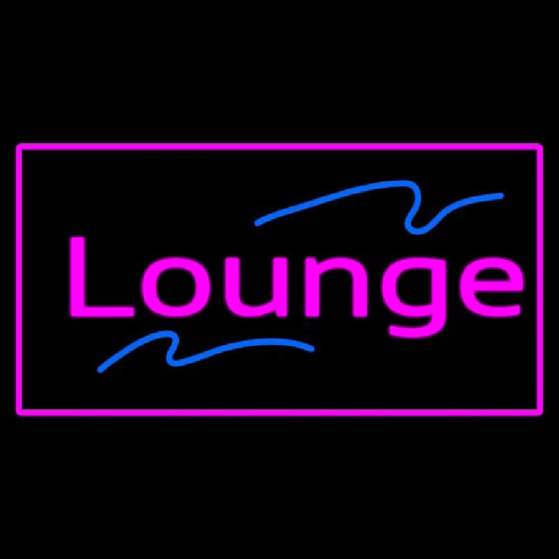 Lounge Rectangle Pink Neontábla