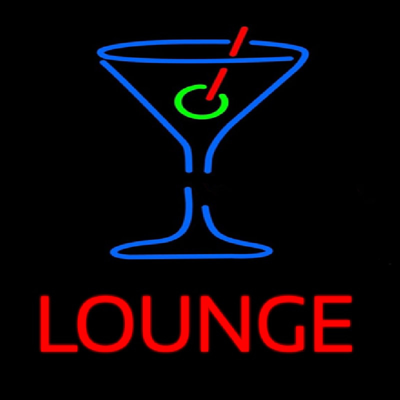 Lounge With Martini Glass Neontábla