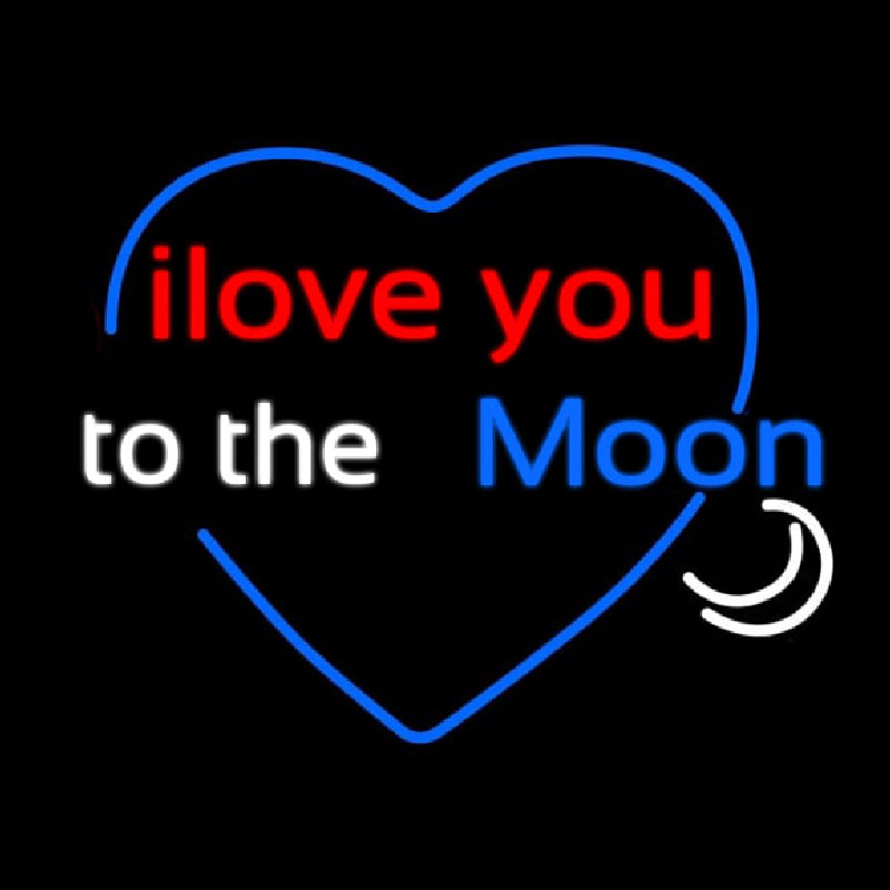 Love You To The Moon Neontábla