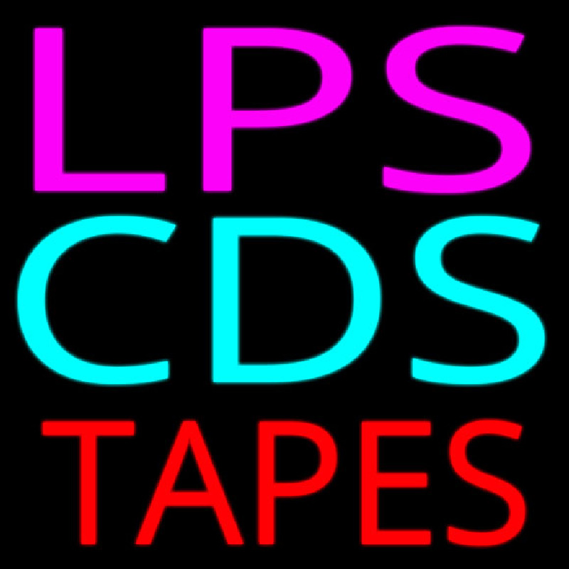 Lps Cds Tapes Neontábla