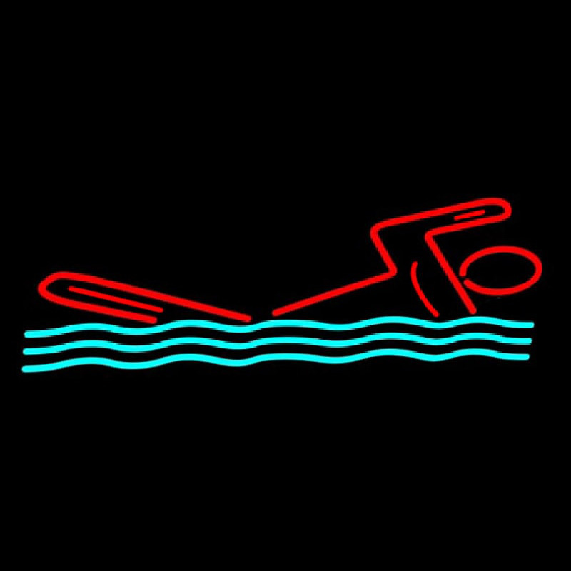 Man Swimming Neontábla