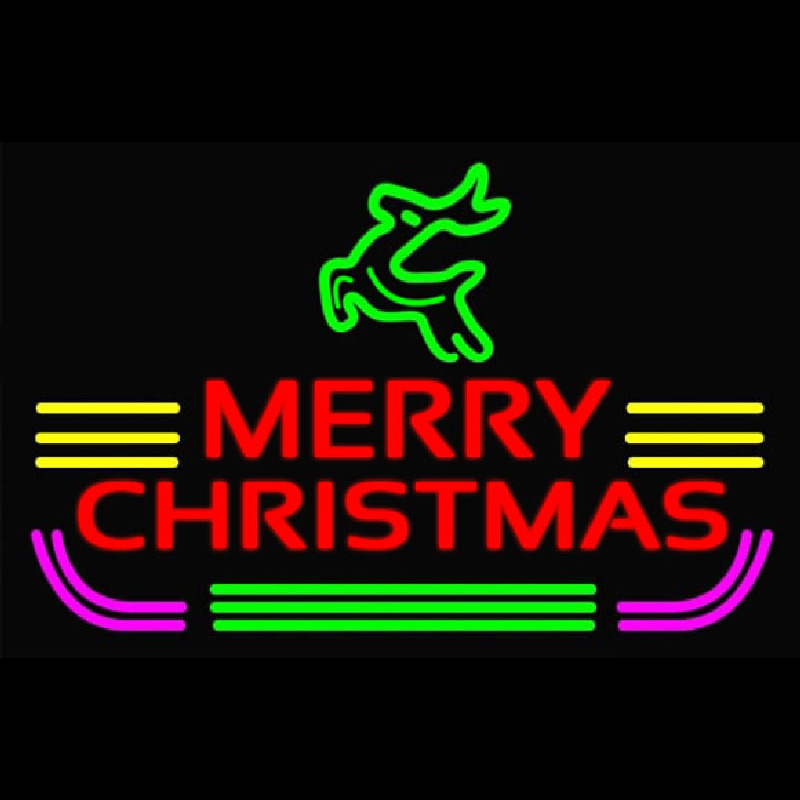 Marry Christmas Logo Neontábla