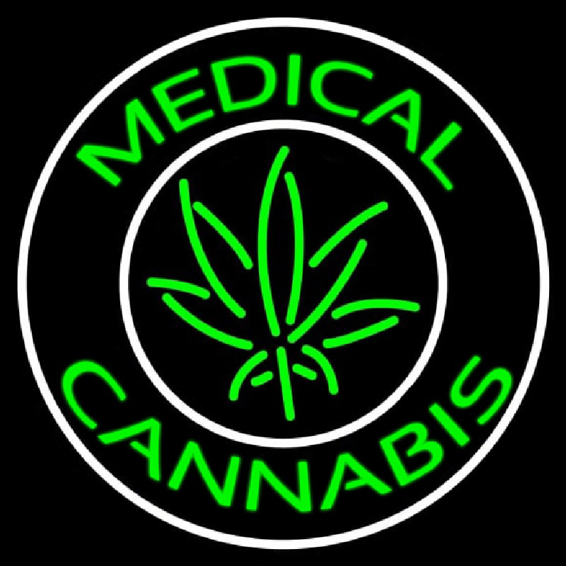 Medical Cannabis With Logo Neontábla