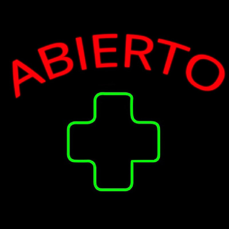 Medical Cross Abierto Neontábla