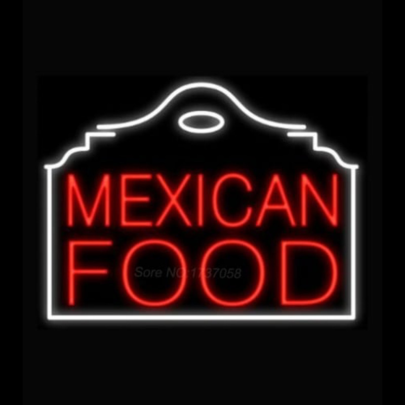 Mexican Food Red Building Neontábla