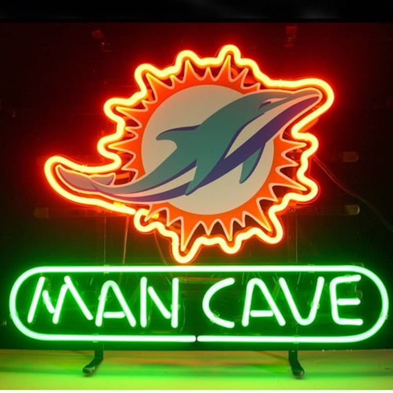 Miami Dolphin Man Cave Bolt Nyitva Neontábla