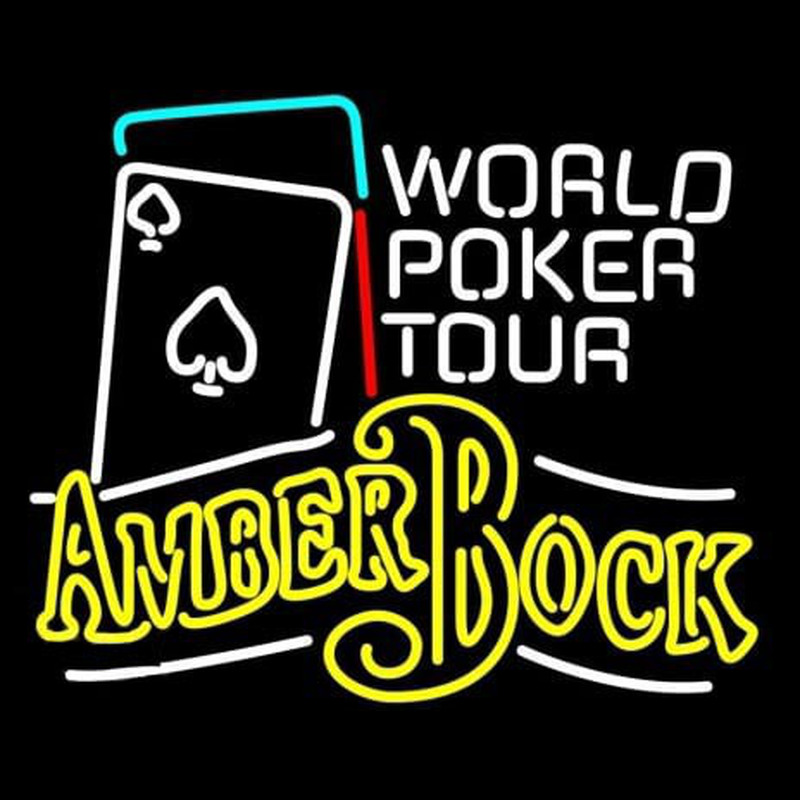 Michelob Amber Bock World Poker Tour Neontábla