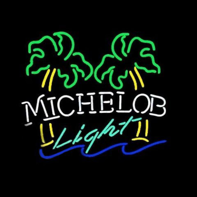 Michelob Light Dual Palm Trees Neontábla