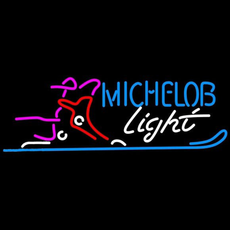 Michelob Light Snow Ski Boot Beer Sign Neontábla