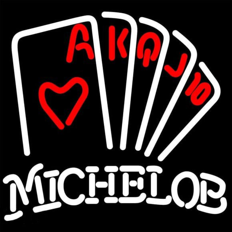 Michelob Poker Series Beer Sign Neontábla