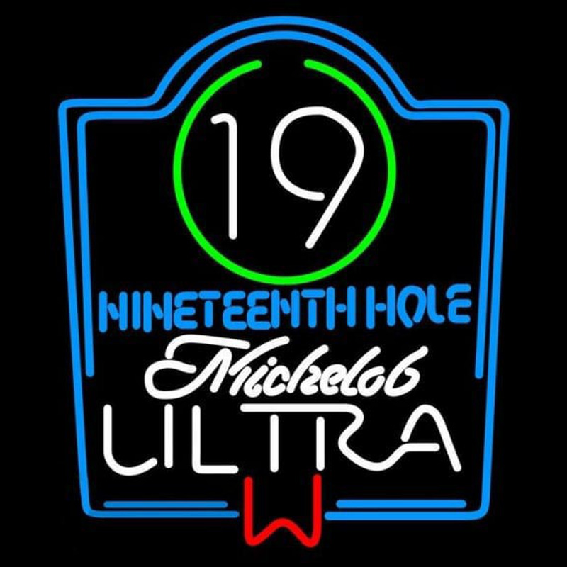 Michelob Ultra 19th Hole Beer Sign Neontábla