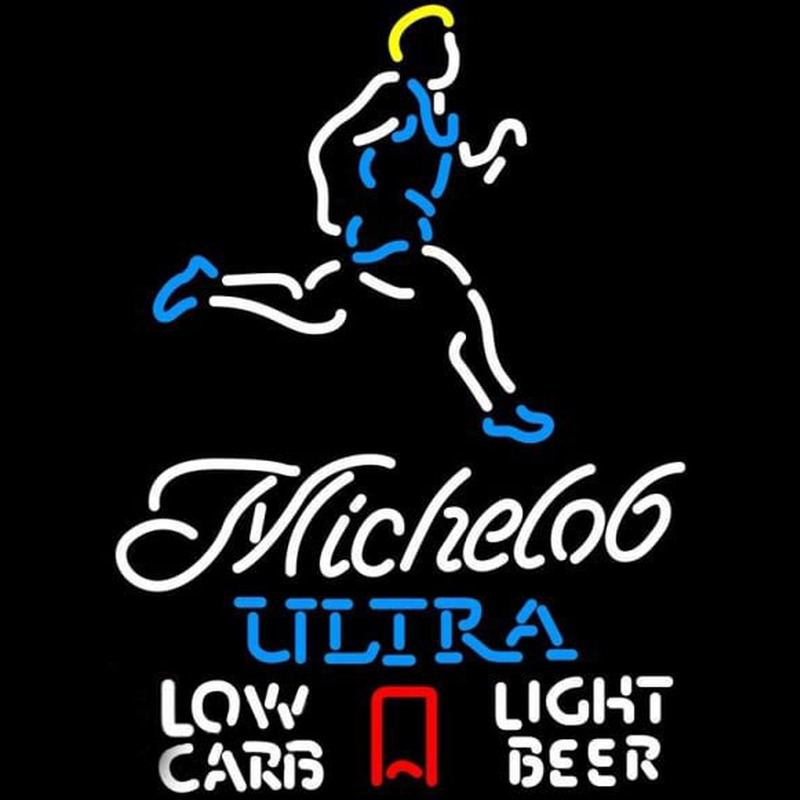 Michelob Ultra Light Low Carb Jogger Beer Sign Neontábla