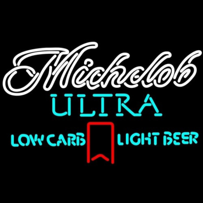 Michelob Ultra Light Low Carb Red Ribbon Neontábla