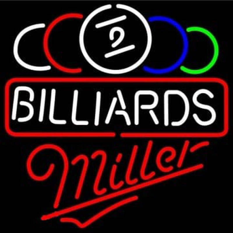 Miller Ball Billiards Pool Beer Neontábla