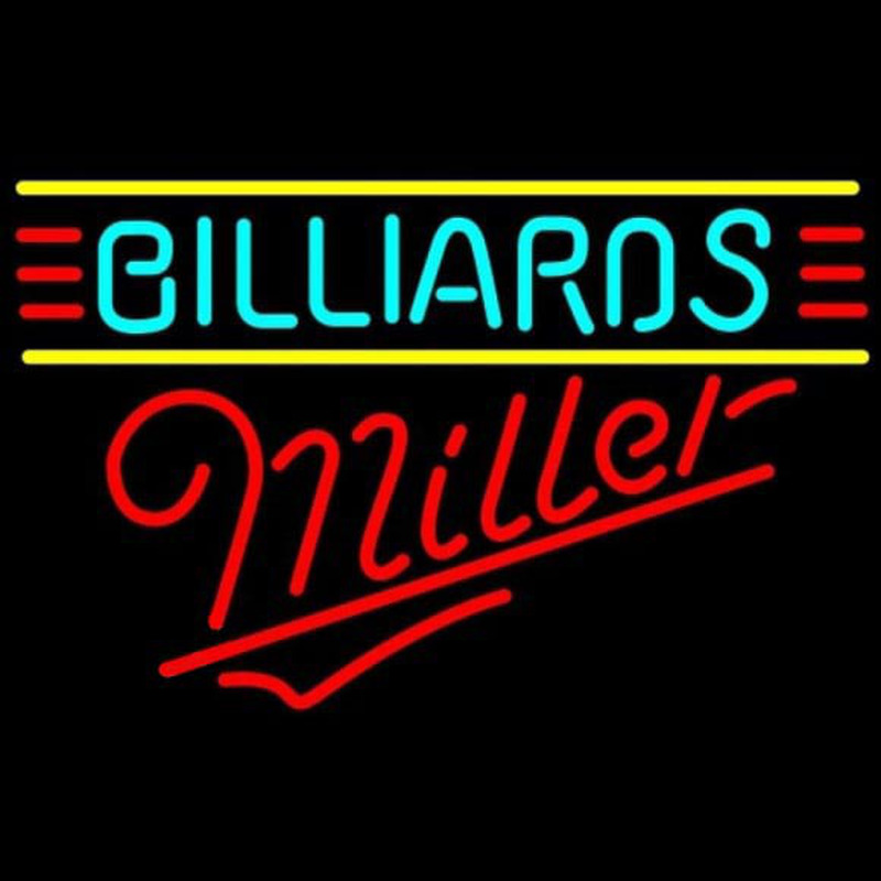 Miller Billiards Te t Borders Pool Beer Sign Neontábla