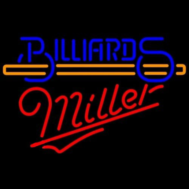 Miller Billiards With Stick Pool Neontábla