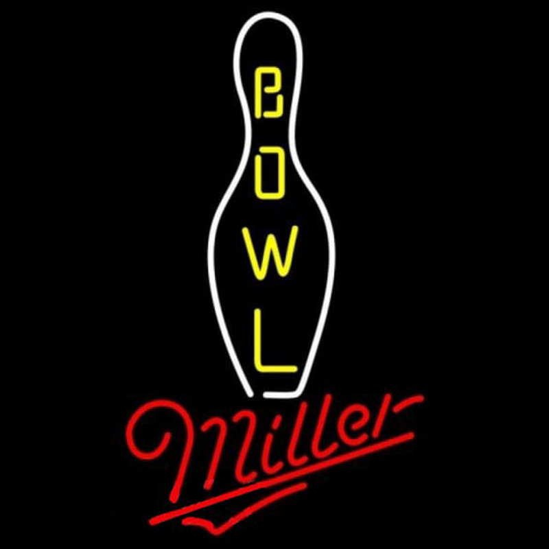 Miller Bowling Beer Sign Neontábla