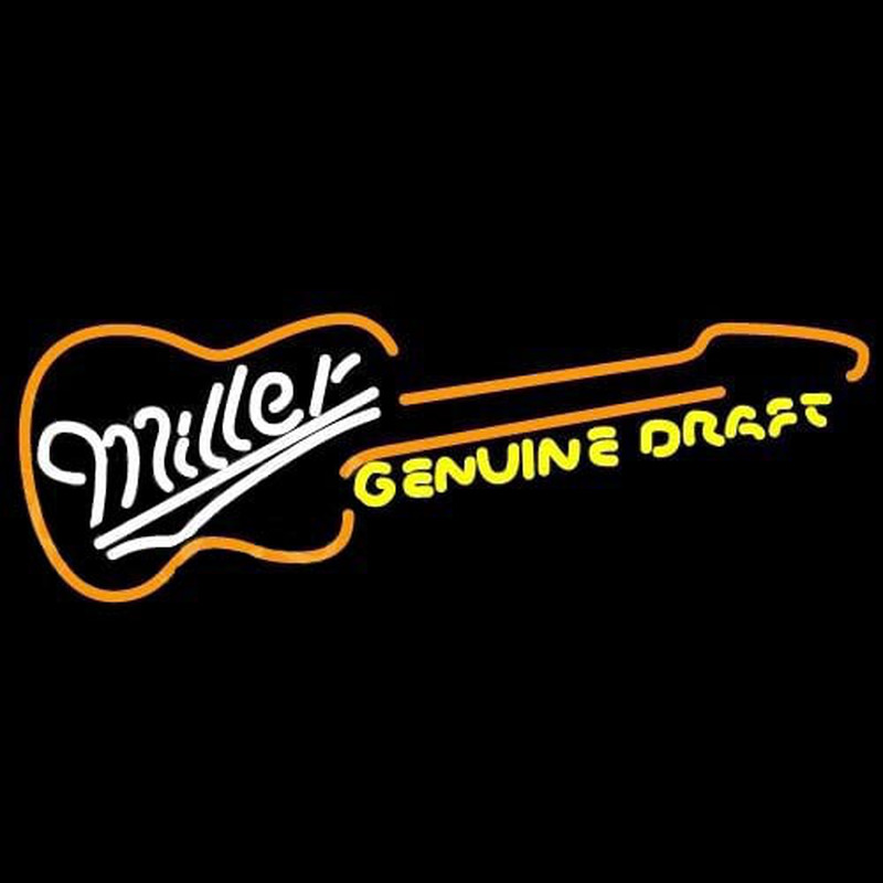 Miller Country Guitar Beer Sign Neontábla