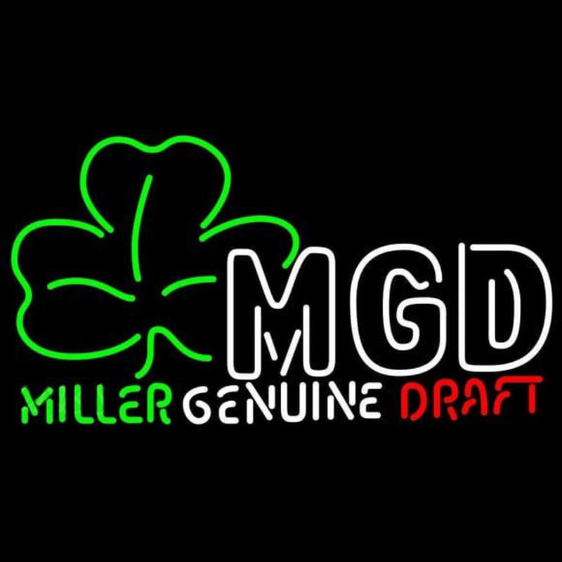 Miller Genuine Draft Shamrock Beer Sign Neontábla