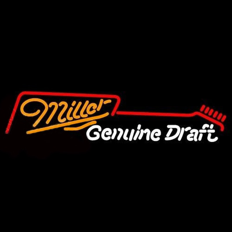 Miller Guitar Beer Sign Neontábla