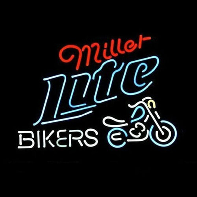 Miller Lite Bike Bikers Bicycle Logó Neontábla