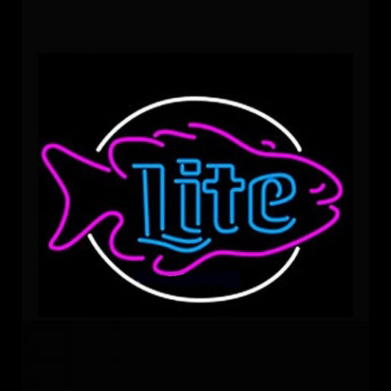 Miller Lite Fish Neontábla