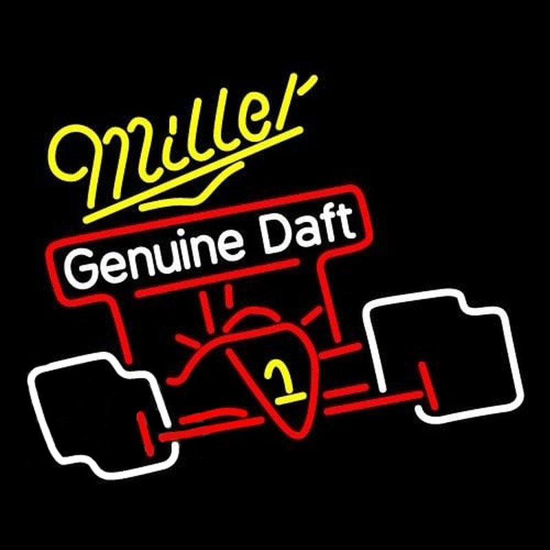 Miller Race Car Beer Sign Neontábla