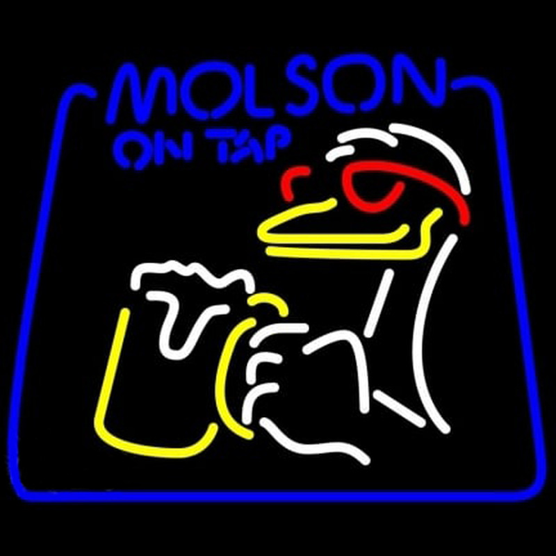 Molson On Tap Duck Neontábla