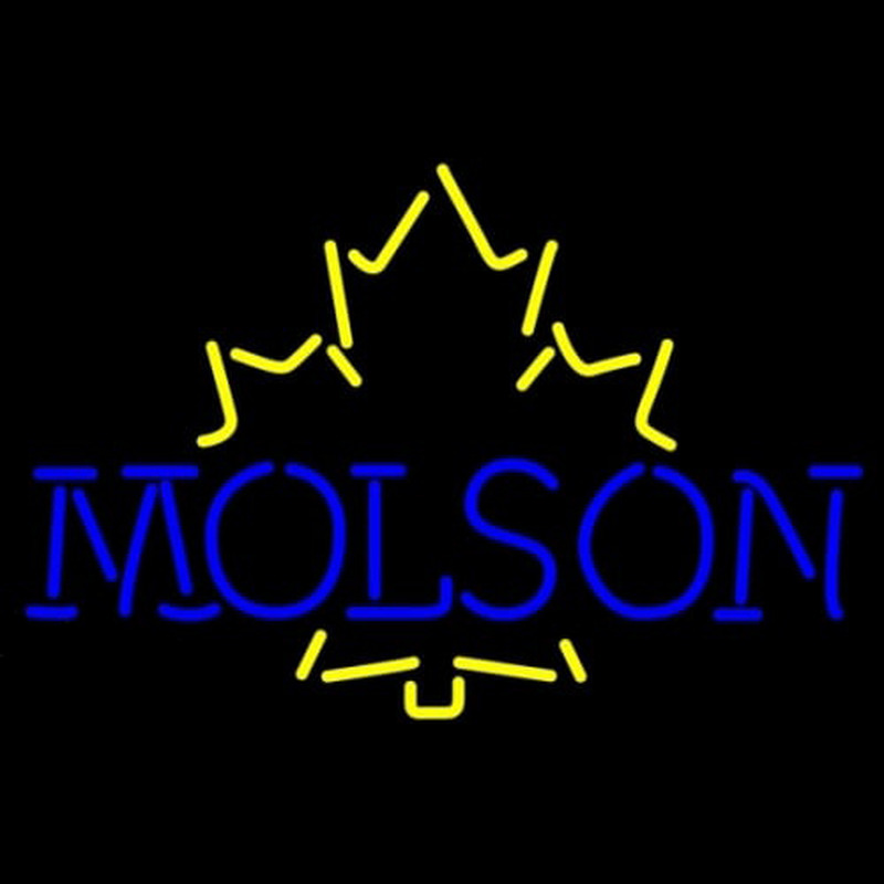 Molson Yellow Maple Leaf Neontábla