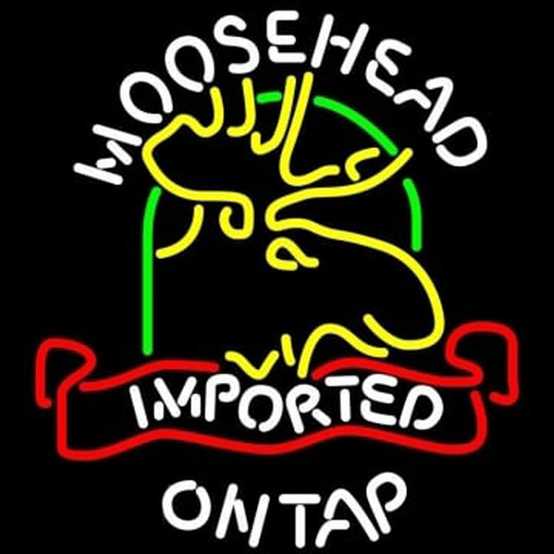 Moosehead Moose Imported On Top Neontábla