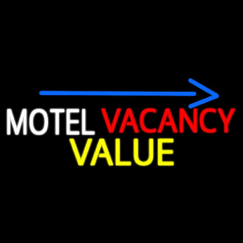 Motel Vacancy Value With Arrow Neontábla