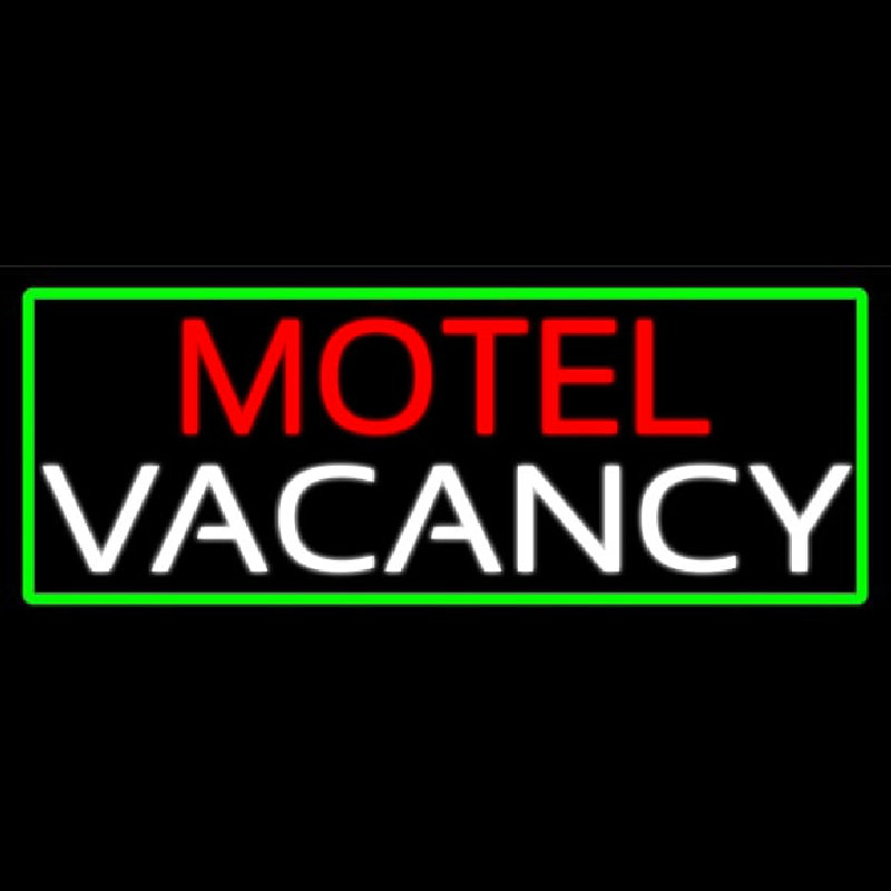 Motel Vacancy With Green Neontábla