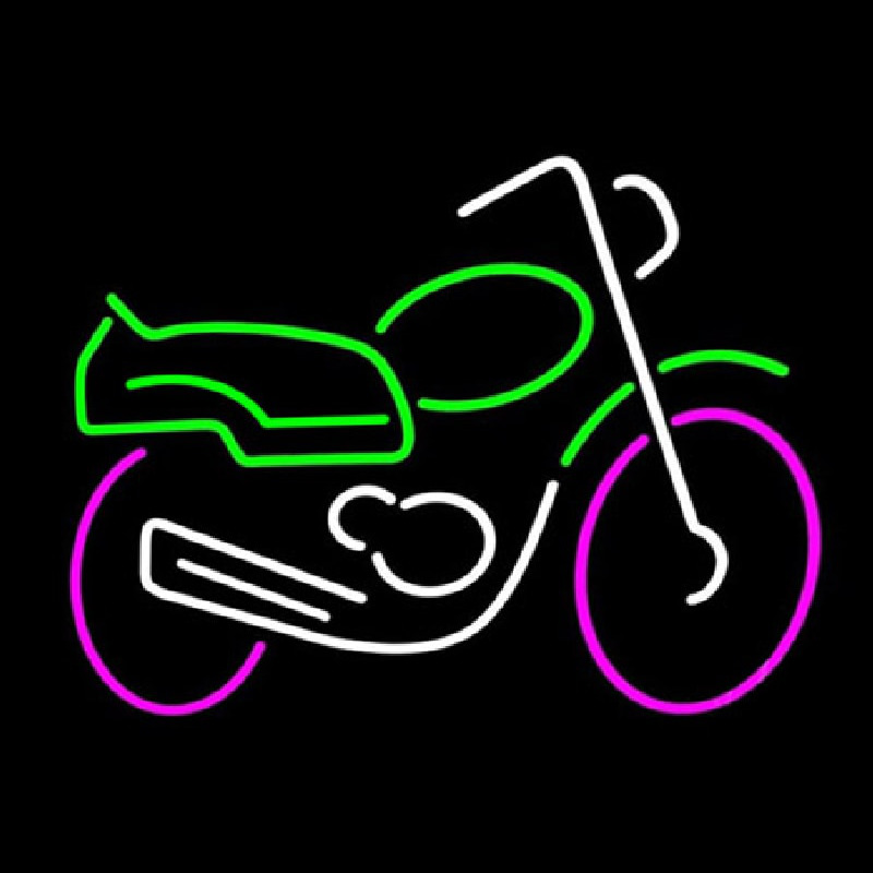 Motorcycle Multicolored Logo Neontábla