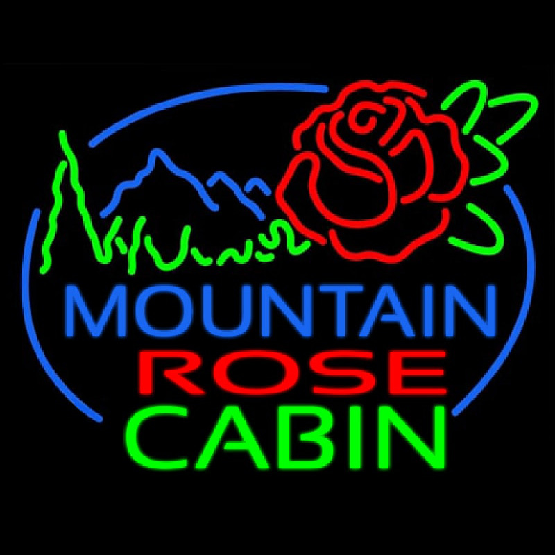 Mountain Rose Cabin Neontábla
