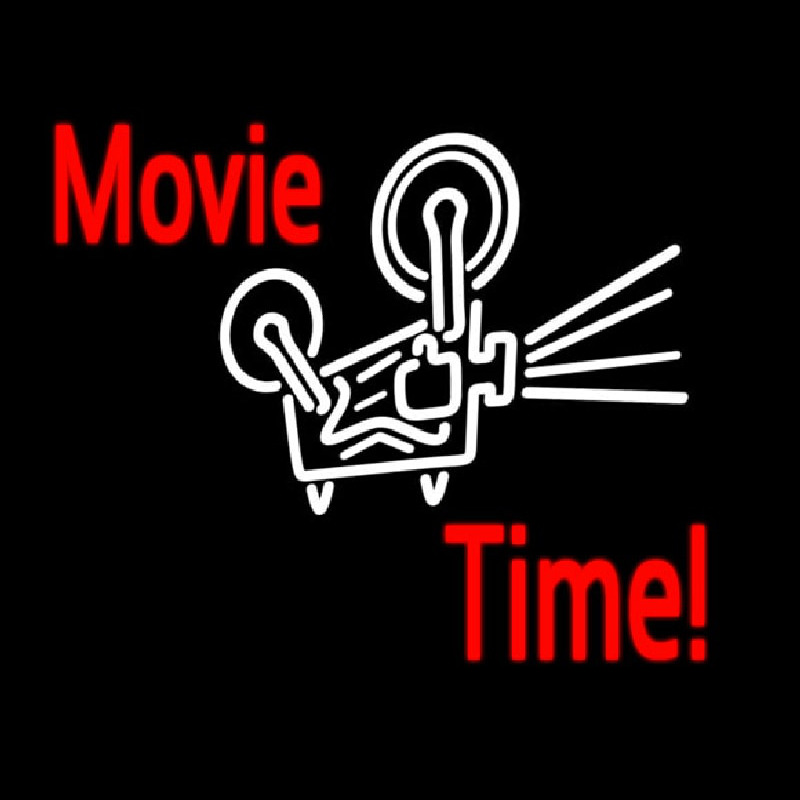 Movie Time With Logo Neontábla